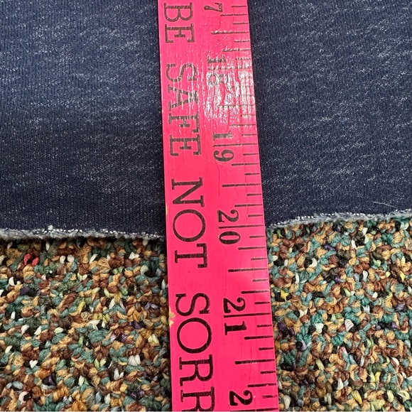 Anthropologie Maeve Blue Cropped Sweatshirt Sz L - Picture 6 of 7